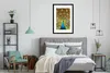 MuchoWow® Gerahmtes Poster Pfau - Vogel - Blau 60x90 cm - Produktbild-Vorschau 7