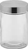 A clear, professional studio shot of a glass storage jar with a silver lid. Náhľad obrázku produktu