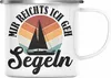 Trendation - Mir Reichts Ich Geh Segeln Emaille Tasse Produktbild-Vorschau 1