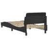 Design Bettgestell mit Kopfteil Schwarz 80x200 cm Produktbild-Vorschau 6