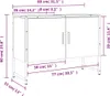 vidaXL Meuble sous-lavabo noir 80x33x60 cm bois composite Voir les images du produit 7