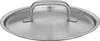 A stainless steel pot lid with a handle. Náhled obrázku produktu
