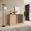 BEAUTYSOFA | Kommode HORIZON 120 cm Artisan, Schwarz mit Produktbild-Vorschau 2
