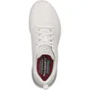 Top-down view of a white Skechers sneaker. Podgląd zdjęcia produktu