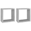 vidaXL Étagères en cube 2 pcs. Gris béton 30x15x30 cm Voir les images du produit 1