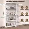 BROTTAR Weiße Glasvitrine mit LED 3 Farben, Produktbild-Vorschau 2