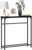 Möbel Konsolentisch mit Regal Schwarze Eiche 75 x 19,5 x 75 Produktbild-Vorschau 3