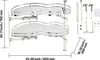 A diagram showing the dimensions of a kitchen cabinet organizer. Anteprima dell’immagine prodotto