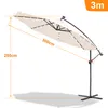 Parasol avec éclairage LED Parapluie de jardin 300 cm Voir les images du produit 2