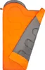 An orange and gray sleeping bag is shown laid out on a white background. Anteprima dell’immagine prodotto