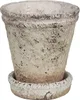 Clayre & Eef 6TE0503M Květináč béžový Ø11x12cm kamenný Náhľad obrázku produktu 1
