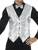 A man wearing a silver sequined vest and black shirt. Náhled obrázku produktu