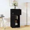 vidaXL Příborník černý 30x30x70 cm Materiál dřeva Náhled obrázku produktu 3