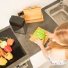 relaxdays Schneidebrett 4er Set mit Ständer Produktbild-Vorschau 2