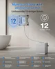 A window cleaning robot and its base station are shown on a tiled floor next to a bathtub. Produktbild-Vorschau