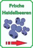 Frische Heidelbeeren Schild Hochkant mit Pfeil rechts A4 Produktbild-Vorschau 1
