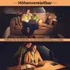 A couple is shown using a floor lamp in a living room and then a desk lamp at a desk. Produktbild-Vorschau