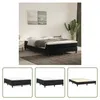 The Living Store Bettgestell Schwarz 140x200 cm Samt Produktbild-Vorschau 1