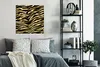 MuchoWow® Poster Muster - Zebra - Gold 75x75 cm - Wand Produktbild-Vorschau 4