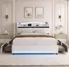 Polsterbett 140x200 cm mit Stauraum, LED, Ladestation, Produktbild-Vorschau 2