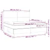 vidaXL Boxspringbett mit Matratze & LED Taupe 200x200 cm Produktbild-Vorschau 9
