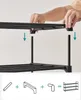 Stojan na topánky 3 úrovne čierny kov 92 cm LOFT Náhľad obrázku produktu 12