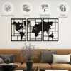 Décoration murale en métal, 3 pièces, carte du monde, Voir les images du produit 5