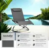 Bain de soleil Paulina ergonomique, pliable, 150 kg - gris Voir les images du produit 2