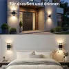 Grafner Aluminium Wandlampe schwarz, IP44, 2x GU10 Fassung, Produktbild-Vorschau 6