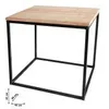 Kiefernatur Optik Beistelltisch eckig 45x45x42cm Würfel MDF Produktbild-Vorschau 2