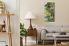 Küche Wohnzimmer Wand Leinwand Uhr 30x60 Ölgemälde Wald Produktbild-Vorschau 3