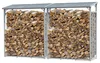 Set 2 Stück Aluminium Kaminholzregal Außen 130 x 70 x 185 Produktbild-Vorschau 1
