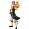 A figurine of a male anime character with pink hair and a fiery aura around his hand. Podgląd zdjęcia produktu
