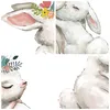 Wanduhr - Quadrat - Glasuhr - Kaninchen Hase Kinder - Produktbild-Vorschau 8