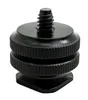 Blitzschuh Adapter mit 1/4" Gewinde aus Metall in Schwarz Produktbild-Vorschau 4