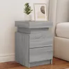 vidaXL Noční stolek s LED světly Grey Sonoma 35x39x55 cm Náhled obrázku produktu 1