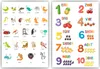 Kinderposter 2er Set Tier ABC, Zahlen Lernposter Produktbild-Vorschau 1