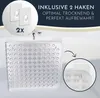 A clear bath mat is shown in a bathtub, with text and graphics highlighting its features and included accessories. Anteprima dell’immagine prodotto