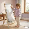 Regulowana drewniana tablica edukacyjna dla dzieci 3 w 1 - Podgląd zdjęcia produktu 6