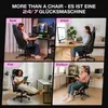 A collage of four images showing people using a gaming chair in different scenarios: playing games, working, watching movies, and studying. Produktbild-Vorschau