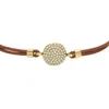 FOSSIL Armband Sadie Leather Bracelet Gold braun Produktbild-Vorschau 3