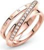 Pandora Ring 189057C01 Triple Band Crossover Rose  19 Produktbild-Vorschau 6