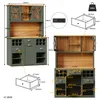 Küchenschrank 120x45x188 cm mit LED-Beleuchtung & Produktbild-Vorschau 7