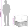 vidaXL Garten-Ecksofa mit Kissen Grau Poly Rattan Produktbild-Vorschau 8