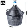 KADAX glazen gistballon-set "Alatri", met kunststofmand en Productafbeelding-voorbeeld 3