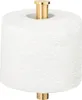 A roll of toilet paper on a gold holder. Produktbild-Vorschau