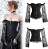 Schwarzes Gothic-Korsett mit Bauchkontrolle aus Spitze Produktbild-Vorschau 10