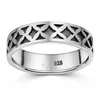 MATERIA by Matthias Wagner Damen Herren Ring Netzmuster 925 Produktbild-Vorschau 3