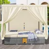 Chaise longue double de jardin avec pare-soleil, chaise Voir les images du produit 3