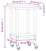 vidaXL Keukenwerkblad met wielen, 55x55x85 cm, roestvrij Productafbeelding-voorbeeld 8